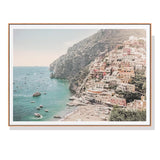 Wall Art 70cmx100cm Italy Amalfi Coast Wood Frame Canvas