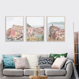 Wall Art 70cmx100cm Italy Cinque Terre 3 Sets Wood Frame Canvas