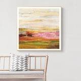 Wall Art 90cmx90cm Blooming Field Gold Frame Canvas