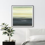 Wall Art 40cmx40cm Land of Serenity Black Frame Canvas