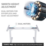 Fortia Sit To Stand Up Standing Desk, 150x70cm, 62-128cm Electric Height Adjustable, Dual Motor, 120kg Load, Arched, Black/Silver Frame