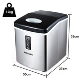 POLYCOOL 3.2L Electric Ice Cube Maker Portable Automatic Machine w/ Scoop, Silver