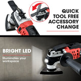 Baumr-AG 20V Cordless Oscillating Multi-Tool Cutting Saw Battery Sander Kit Lithium Battery