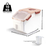 Gominimo Airtight Food Rice Grain Storage Container Pantry Organiser Box Coffee