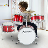 Karrera Children's 4pc Drum Kit - Red