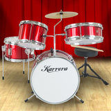 Karrera Children's 4pc Drum Kit - Red