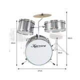 Karrera Childrens 4pc Drum Kit - Silver