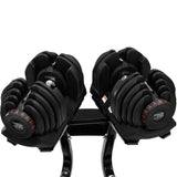 Powertrain Adjustable Dumbbells Set 2x 40kg  80kg with Stand