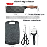 6 pieces Kitchen Knife Set Everich Chef Knives Stainless Steel Nonstick Scissor Cutting Board