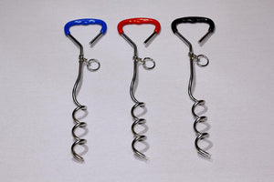 YES4PETS Pet Dog Puppy Chrome Plated Corkscrew Spiral Tie Out Stake