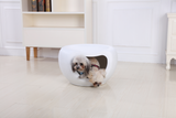 YES4PETS Cat Kitten Bed Cave Small Dog House Kennel Plastic Pet Pod Bedding Igloo White