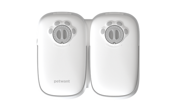 YES4PETS 2 Meal Automatic Pet Food Feeder Timer for Dogs, Puppies & Cats