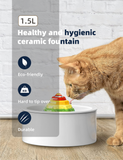 YES4PETS Ceramic Electric Pet Water Fountain Dog Cat Water Feeder Bowl Dispenser