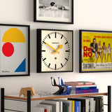 Newgate Number Five Wall Clock Black Yellow Hands