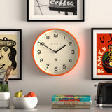 Newgate Number Three Echo Clock Silicone Orange