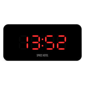 Newgate Space Hotel Hypertron Alarm Clock Black Case - Black Lens - Red Led