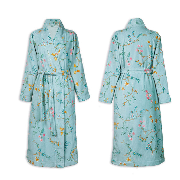 Bathrobe Cotton PIP Studio Les Fleurs Blue-XXL