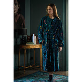 Bathrobe Cotton PIP Studio Les Fleurs Dark Blue-M