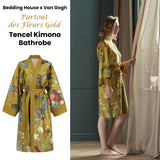 Bathrobe Partout des Fleurs Gold Kimono Large/Extra Large