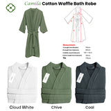 Bathrobe Camila Cotton Waffle J Elliot Home -Cloud White