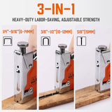 HORUSDY 3in1 Staple Gun Heavy Duty Stapler Fastener Tool Tacker free Staples