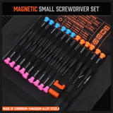 24-Piece Magnetic Precision Screwdriver Set - Small Screwdrivers for Eyeglasses, Phones, Watches Electronics Repair