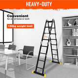 4.7M Multi Purpose Ladder Aluminium Folding Platform Extension Step Non-Slip Au