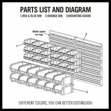 30 Bins Tool Storage Wall Mounted Organiser Parts Garage Workshop Box Heavy Duty