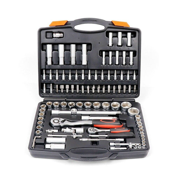 94Pc Socket Ratchet Wrench Set Screwdriver Bits Extension Torx Hex 1/4