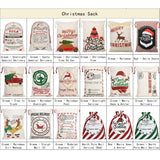 Christmas Santa Sack Xmas Stocking Large Hessian Red - Reindeer Express Delivery