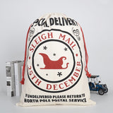 Christmas Santa Sack Xmas Stocking Large Hessian Cream - Sleigh Mail (3)