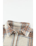 Azura Exchange Plaid Half Zip Sweatshirt with Chest Pocket - L