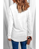 Azura Exchange V Neck Long Sleeve Knit Top - L