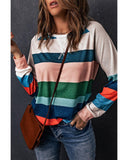 Azura Exchange Color Block Long Sleeve Top - S