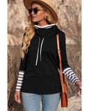 Azura Exchange High Neck Striped Sweatshirt - S