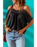 Azura Exchange Off-shoulder Crochet Neckline Top - L