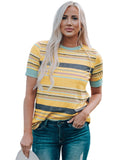 Azura Exchange Luxury Striped Crew Neck T-Shirt - S