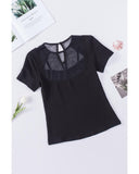 Azura Exchange Mesh Knit Short Sleeve T-shirt - S