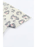 Azura Exchange Waffle Knit Short Sleeve Top - M