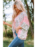 Azura Exchange Animal Floral Mix Print Cape Top - XL