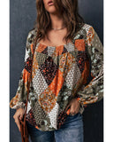 Azura Exchange Mixed Print Blouse - XL