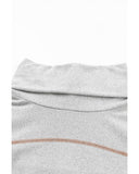 Azura Exchange Cowl Neck Patchwork Long Sleeve Top - XL