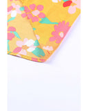 Azura Exchange Ruffle Cap Sleeve Floral Print Blouse - M
