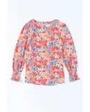 Azura Exchange Floral Puff Sleeve Blouse - L