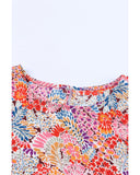 Azura Exchange Floral Puff Sleeve Blouse - L