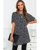 Azura Exchange Leopard Print Tunic Top - L