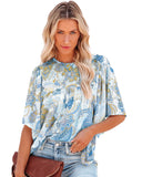 Azura Exchange Paisley Print Wide Sleeves Blouse - M