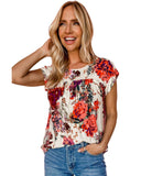 Azura Exchange Short Sleeve Round Neck Blouse - M