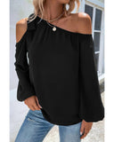 Azura Exchange Asymmetric Off Shoulder Blouse - M