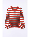 Azura Exchange Striped Ribbed Knit Slim Fit Top - M